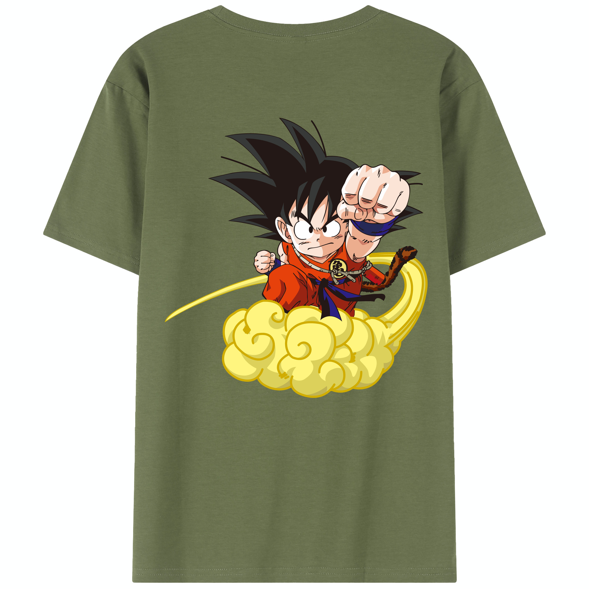 （画像用） ドラゴンボール 孫悟空（そん ごくう）Son Goku カカロット DRAGON BALL Kakarotto 綿100％半袖Tシャツ（背面プリント）